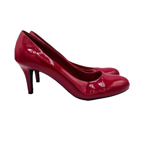 Comfort Plus by Predictions Womens Shoes Size 8.5 Red Pump High Heels Stiletto - Picture 1 of 12